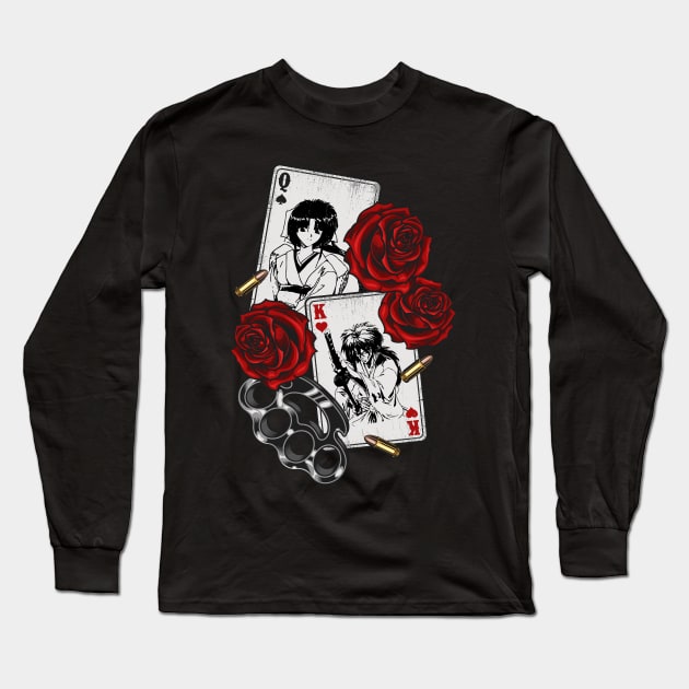 Kenshin Himura and Kaoru Kamiya Long Sleeve T-Shirt by AssoDesign